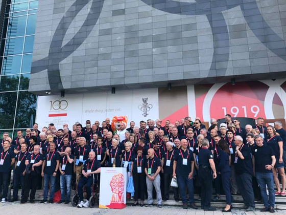 Polish Olympians honoring the POC centennial
