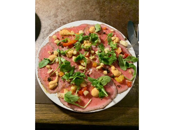 Enjoying dinner together at Mia Italian Kitchen